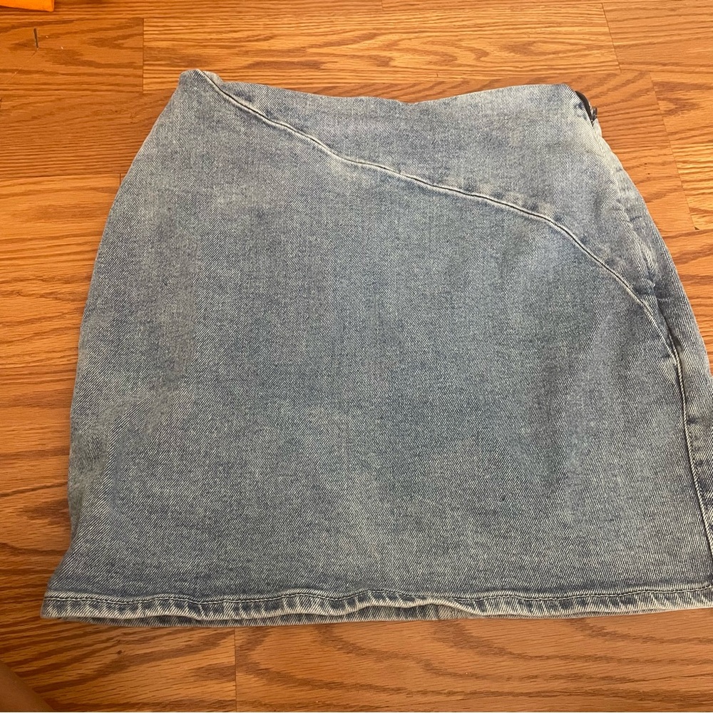 Denim mini skirt